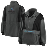NHL Seattle Kraken WEAR by Erin Andrews Women's Popover Packable Half-Zip Jacket
