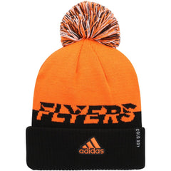 NHL Philadelphia Flyers adidas COLD.RDY Cuffed Knit Hat with Pom