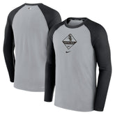 Gray/Black Chicago White Sox Nike Game Authentic Collection Performance Raglan Long Sleeve T-Shirt