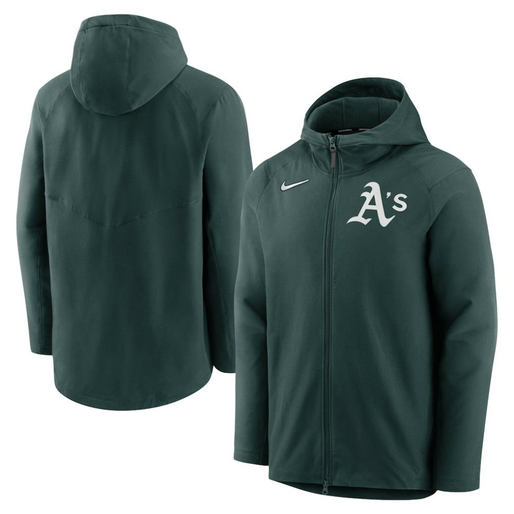 Green Athletics Nike Authentic Collection Performance Raglan Full-Zip Hoodie