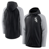 Black/Gray Chicago White Sox Nike Authentic Collection Performance Raglan Full-Zip Hoodie