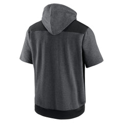 Heathered Charcoal/Black Kansas City Royals Nike Authentic Collection Dry Flux Performance Quarter-Zip Short Sleeve Hoodie