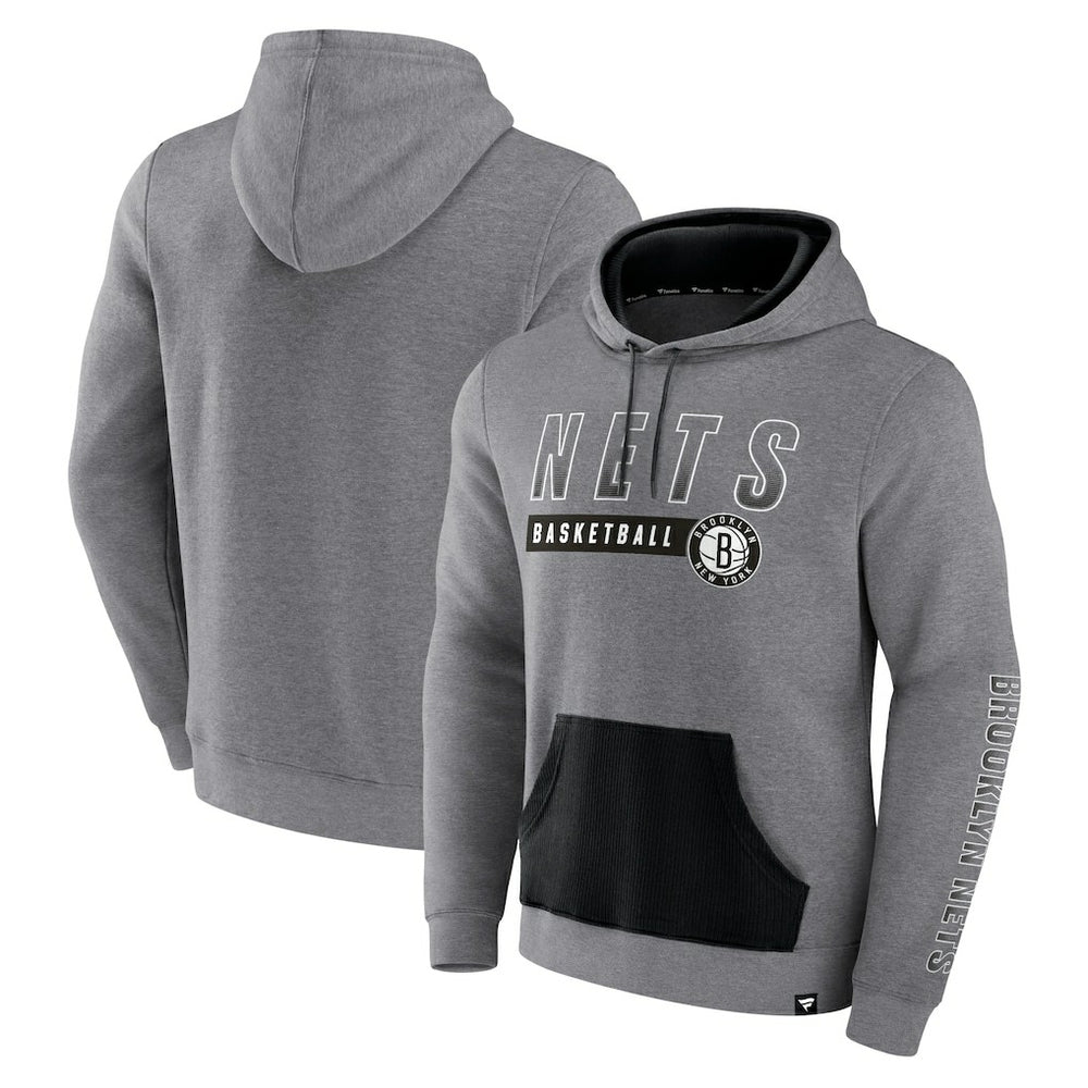 Fanatics Brooklyn Nets Off The Bench Color Block Pullover Hoodie