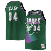 Mitchell & Ness Ray Allen Milwaukee Bucks Big & Tall 1996/97 Hardwood Classics Swingman Jersey