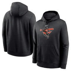 Black Baltimore Orioles Nike Alternate Logo Club Pullover Hoodie