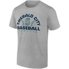 Heathered Gray Seattle Mariners Fanatics Iconic Go for Two T-Shirt