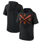 Black San Francisco Giants Fanatics Iconic Rebel Short Sleeve Hooded Top