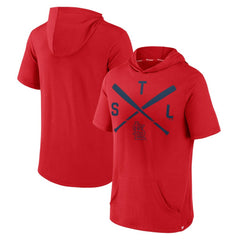 Red St. Louis Cardinals Fanatics Iconic Rebel Short Sleeve Hooded Top