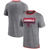 Heathered Gray St. Louis Cardinals Fanatics Iconic Team Element Speckled Ringer T-Shirt