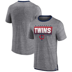 Heathered Gray Minnesota Twins Fanatics Iconic Team Element Speckled Ringer T-Shirt