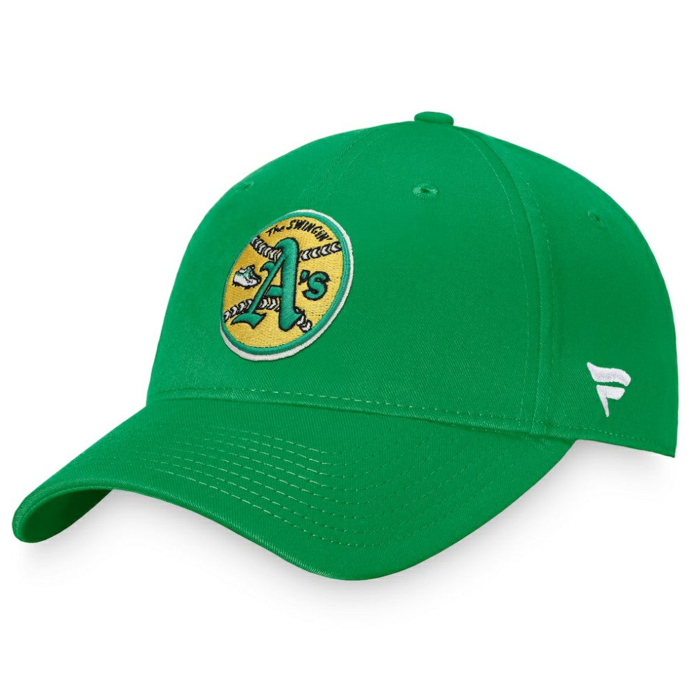 Green Athletics Fanatics Cooperstown Collection Core Adjustable Hat