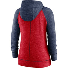Heather Red/Heather Navy St. Louis Cardinals Nike Women's Split Wordmark Gym Vintage Raglan Lightweight Full-Zip Hoodie