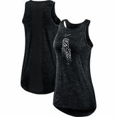 Black Chicago White Sox Nike Women's Logo Fade High Neck Performance Tank Top