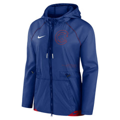 Royal/Red Chicago Cubs Nike Women's Statement Raglan Full-Zip Hoodie Jacket
