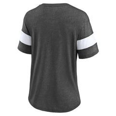 Heathered Charcoal San Francisco Giants Fanatics Women's Wordmark V-Neck Tri-Blend T-Shirt
