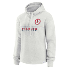 Oatmeal St. Louis Cardinals Fanatics Women's True Classics Legacy Quarter-Zip Hoodie