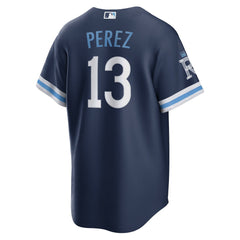 Navy Salvador Perez Kansas City Royals Nike City Connect Replica Player Jersey