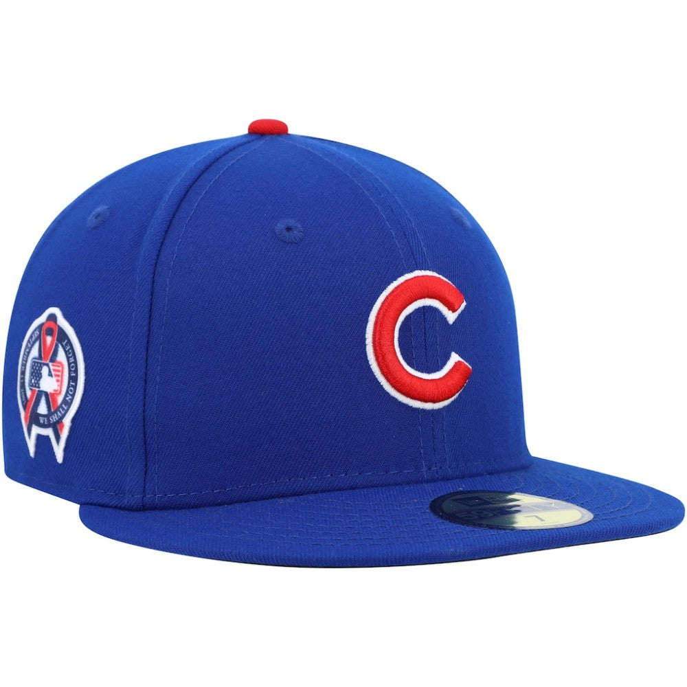 Royal Chicago Cubs New Era 9/11 Memorial Side Patch 59FIFTY Fitted Hat