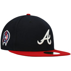 Navy Atlanta Braves New Era 9/11 Memorial Side Patch 59FIFTY Fitted Hat
