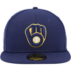 Navy Milwaukee Brewers New Era 9/11 Memorial Side Patch 59FIFTY Fitted Hat