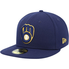 Navy Milwaukee Brewers New Era 9/11 Memorial Side Patch 59FIFTY Fitted Hat