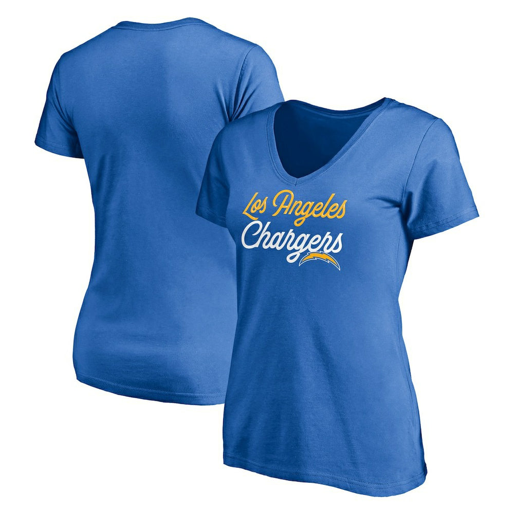 Women's Long Stride V-Neck T-Shirt - Los Angeles Chargers T-shirts