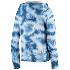 Royal Chicago Cubs New Era Women's Tie-Dye Fleece Full-Zip Hoodie
