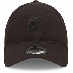 Miami Marlins New Era Black On Black Core Classic 2.0 9TWENTY Adjustable Hat
