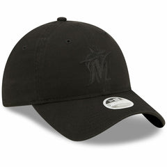 Miami Marlins New Era Women's Black on Black Core Classic II 9TWENTY Adjustable Hat