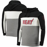 Miami Heat Junk Food Wordmark Colorblock Fleece Pullover Hoodie