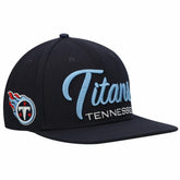 Pro Standard Script Wordmark Snapback Hat - Tennessee Titans Hats