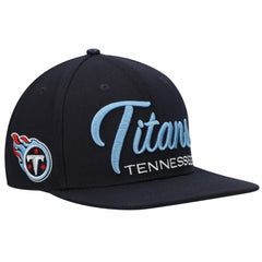 Pro Standard Script Wordmark Snapback Hat - Tennessee Titans Hats