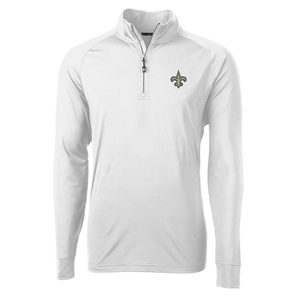 Cutter & Buck Adapt Eco Knit Quarter-Zip Pullover Jacket - New Orleans Saints Pullover