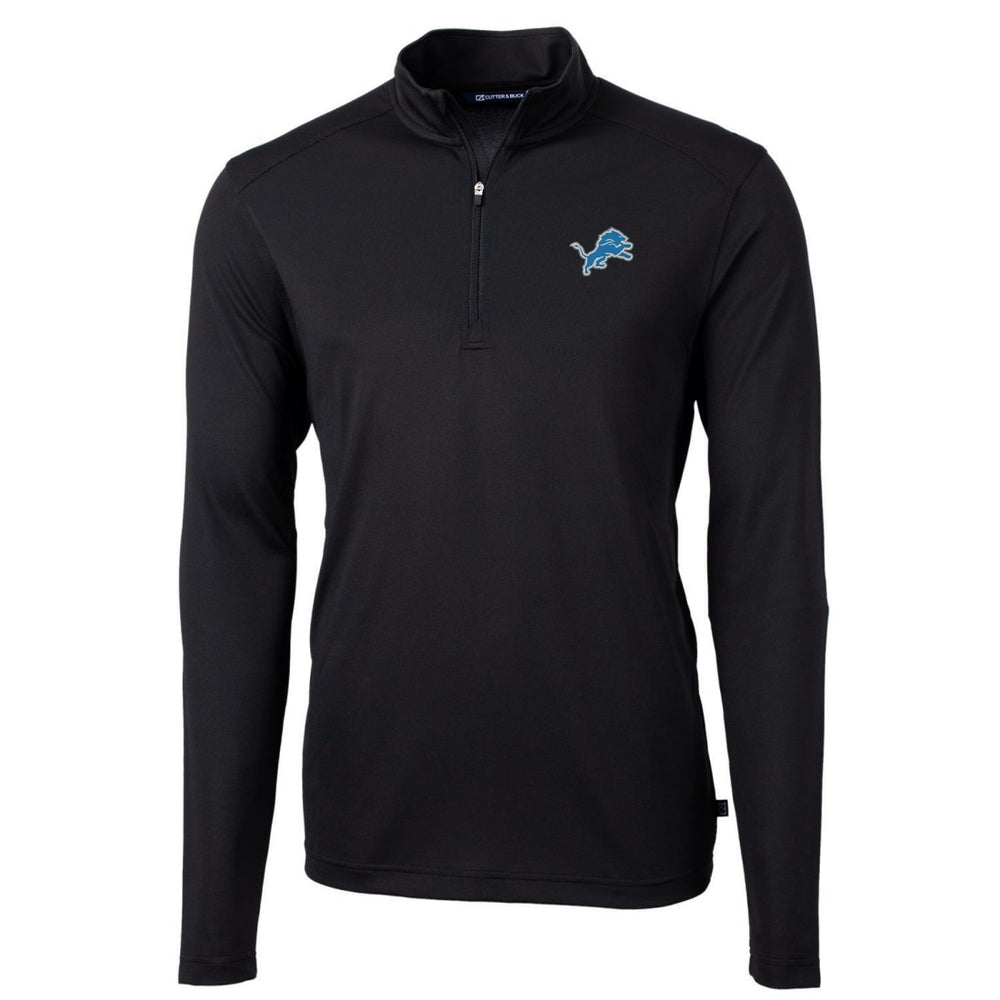 Cutter & Buck Virtue Eco Pique Recycled Quarter-Zip Pullover Jacket - Detroit Lions Pullover