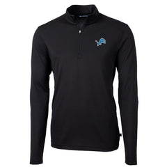 Cutter & Buck Virtue Eco Pique Recycled Quarter-Zip Pullover Jacket - Detroit Lions Pullover