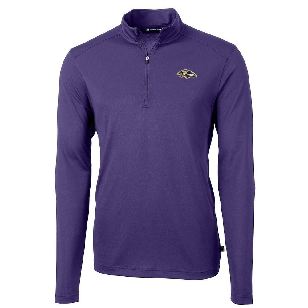 Cutter & Buck Virtue Eco Pique Recycled Quarter-Zip Pullover Jacket - Baltimore Ravens Pullover
