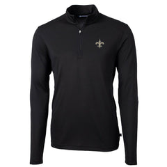 Cutter & Buck Virtue Eco Pique Recycled Quarter-Zip Pullover Jacket - New Orleans Saints Pullover