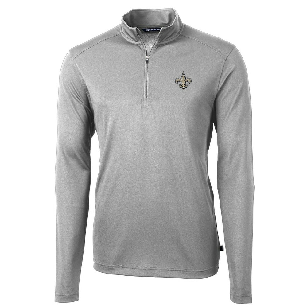 Cutter & Buck Virtue Eco Pique Recycled Quarter-Zip Pullover Jacket - New Orleans Saints Pullover