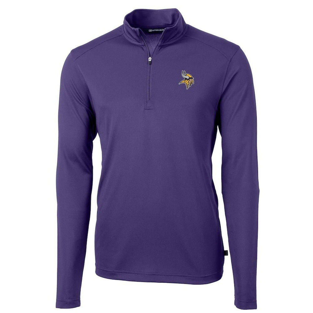 Cutter & Buck Virtue Eco Pique Recycled Quarter-Zip Pullover Jacket - Minnesota Vikings Pullover