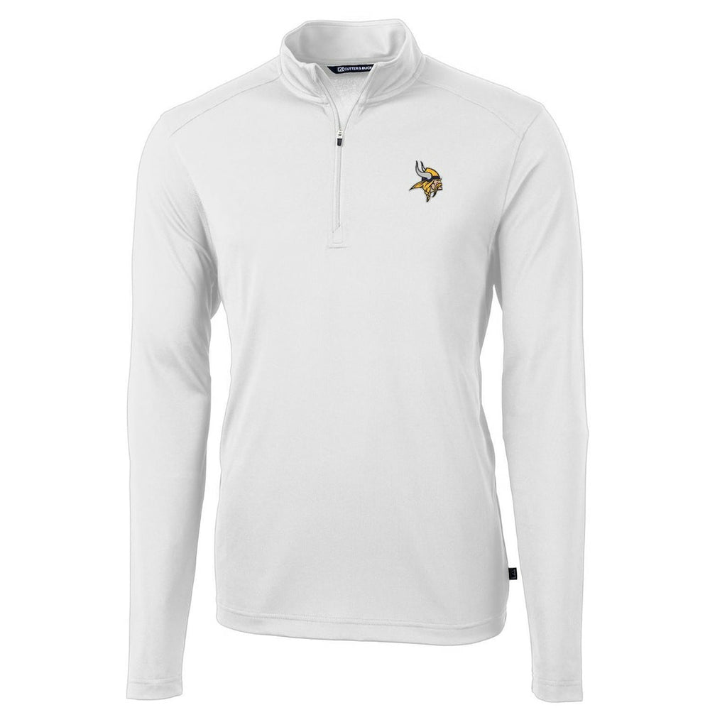 Cutter & Buck Virtue Eco Pique Recycled Quarter-Zip Pullover Jacket - Minnesota Vikings Pullover