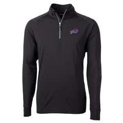 Cutter & Buck Big & Tall Adapt Eco Knit Quarter-Zip Pullover Jacket - Buffalo Bills Pullover