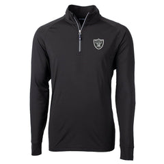 Cutter & Buck Big & Tall Adapt Eco Knit Quarter-Zip Pullover Jacket - Las Vegas Raiders Pullover