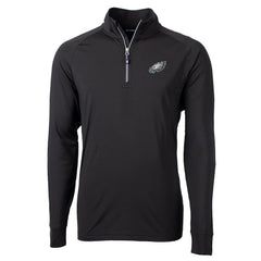 Cutter & Buck Big & Tall Adapt Eco Knit Quarter-Zip Pullover Jacket - Philadelphia Eagles Pullover