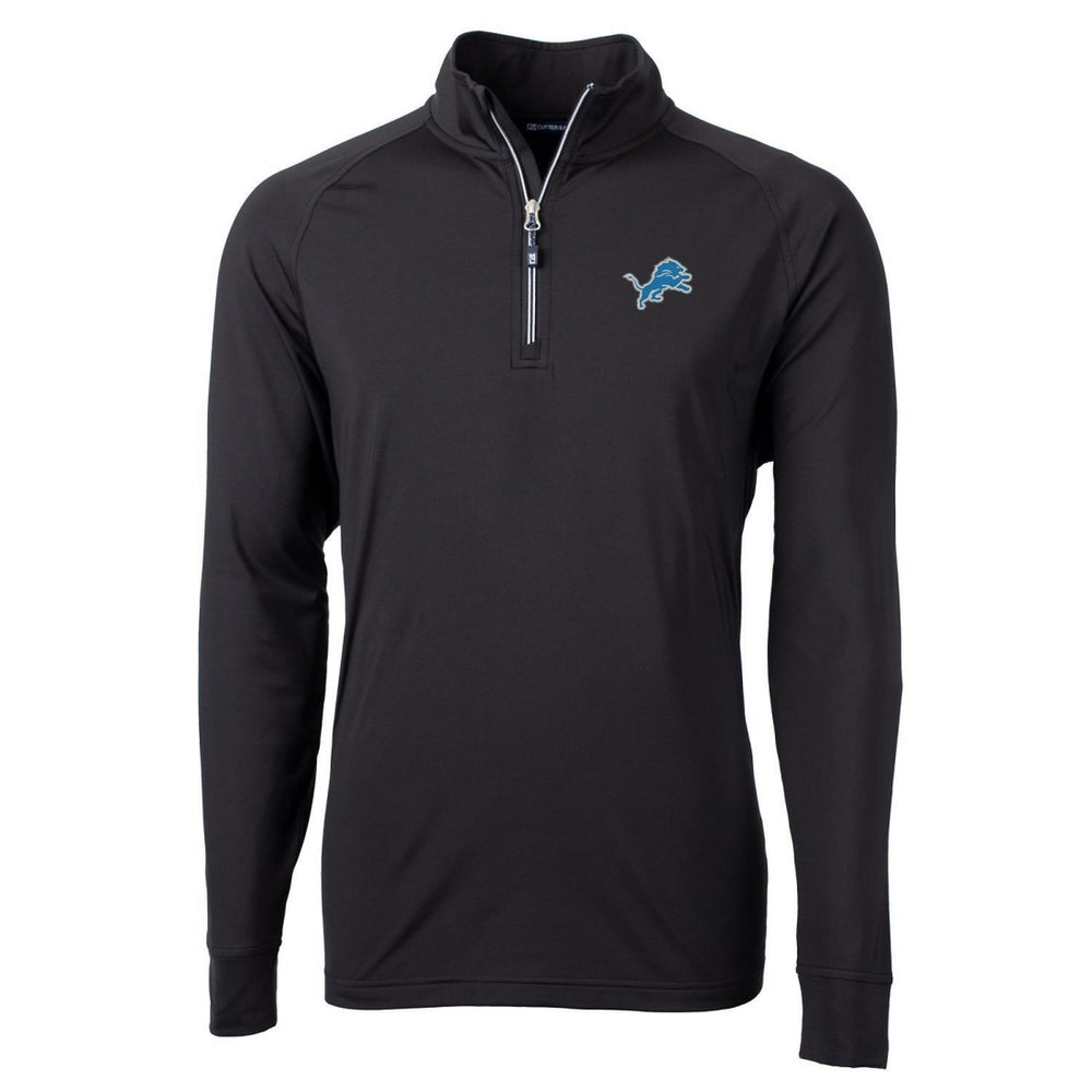 Cutter & Buck Big & Tall Adapt Eco Knit Quarter-Zip Pullover Jacket - Detroit Lions Pullover