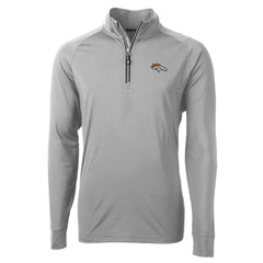 Cutter & Buck Big & Tall Adapt Eco Knit Quarter-Zip Pullover Jacket - Denver Broncos Pullover