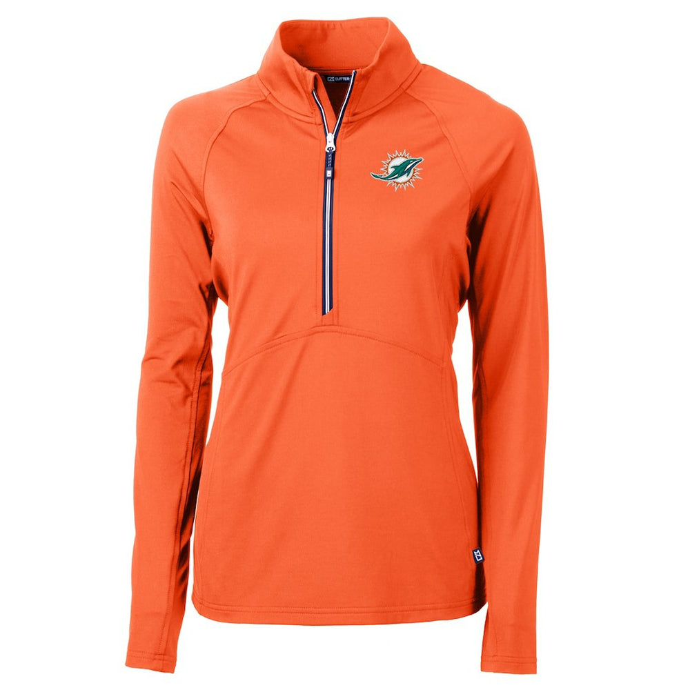 Cutter & Buck Women's Adapt Eco Knit Half-Zip Pullover Jacket - Miami Dolphins Pullover