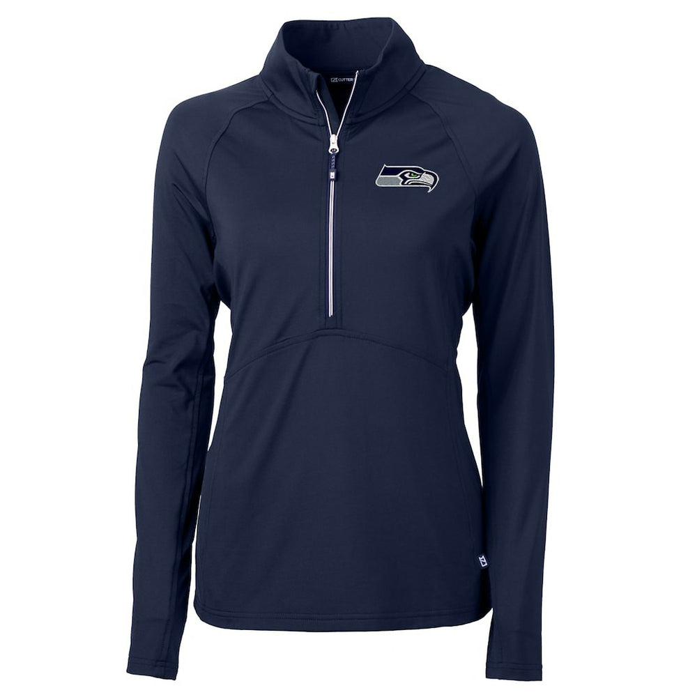 Cutter & Buck Women's Adapt Eco Knit Half-Zip Pullover Jacket - Seattle Seahawks Pullover