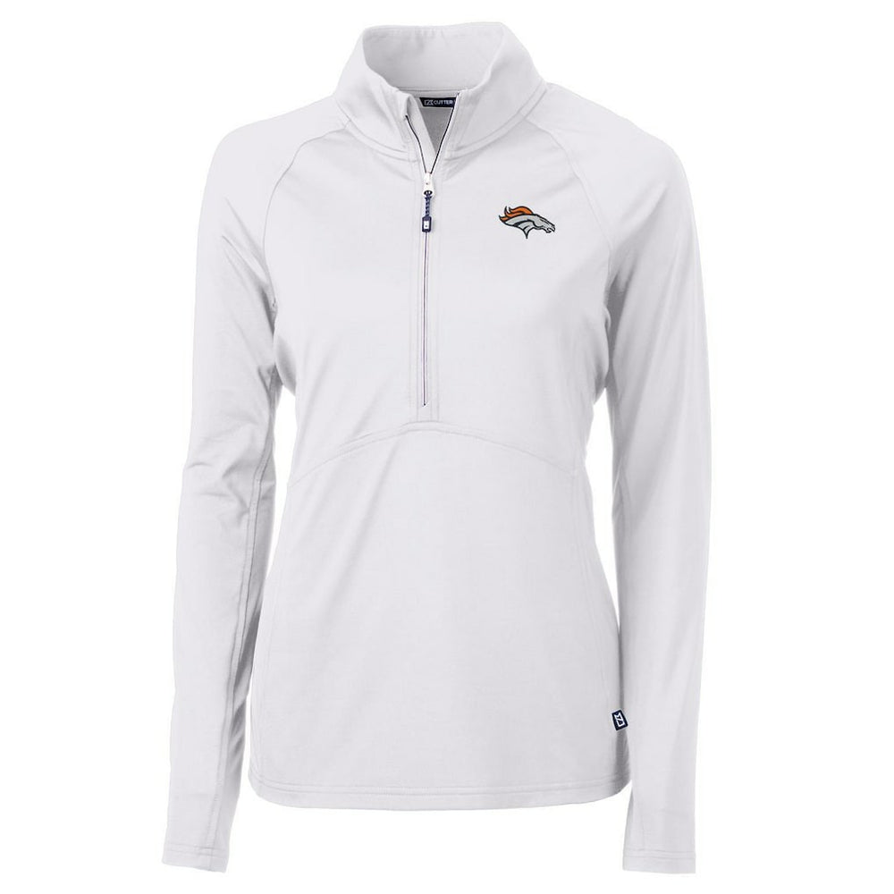 Cutter & Buck Women's Adapt Eco Knit Half-Zip Pullover Jacket - Denver Broncos Pullover