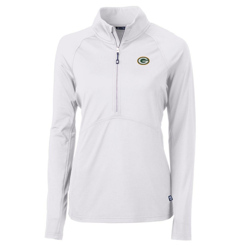 Cutter & Buck Women's Adapt Eco Knit Half-Zip Pullover Jacket - Green Bay Packers Pullover