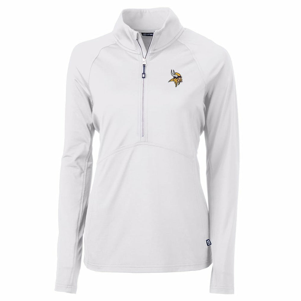 Cutter & Buck Women's Adapt Eco Knit Half-Zip Pullover Jacket - Minnesota Vikings Pullover